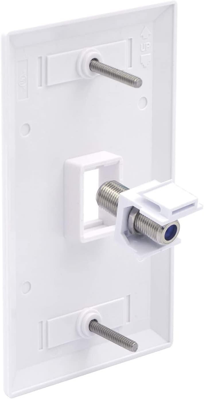 F-Type Keystone Jack Insert Coax Cable Coupler for Wall Plates 1-500 Pack LOT