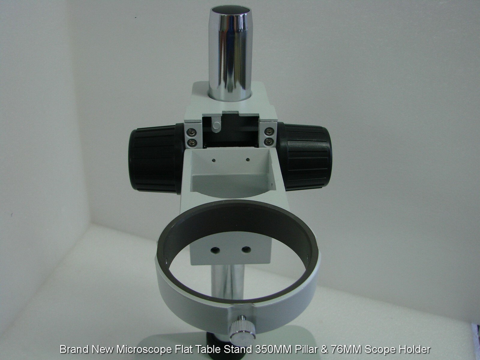 Brand New Microscope Flat Table Stand 350MM Pillar & 76MM Scope Holder