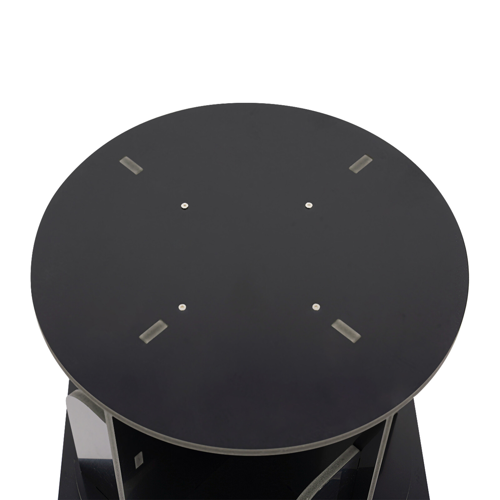 Modern Bedside Table with Drawer Corner High End Table Black Rotating Bookshelf