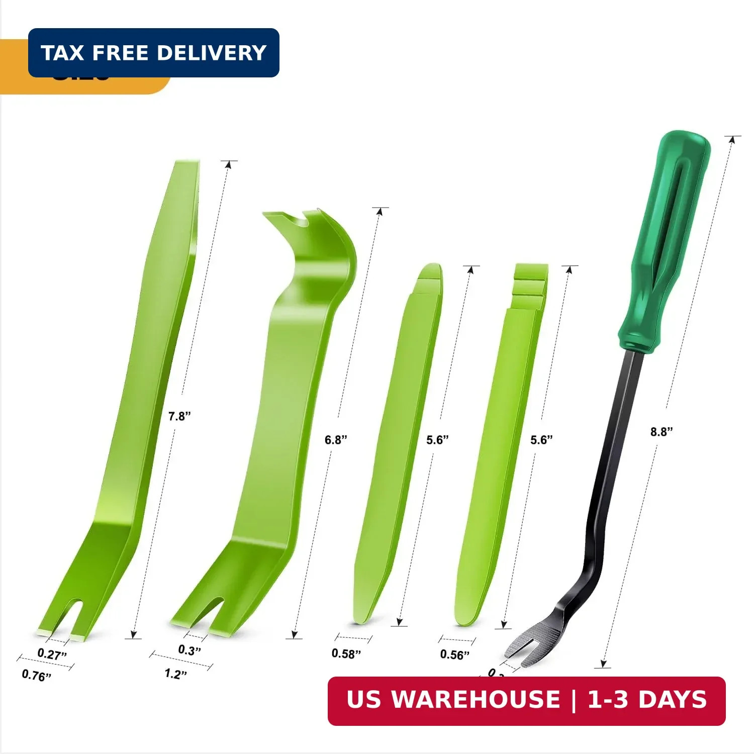 5PCS Auto Trim Removal Tool Kit No Scratch Car Dash Panel Fastener Remover