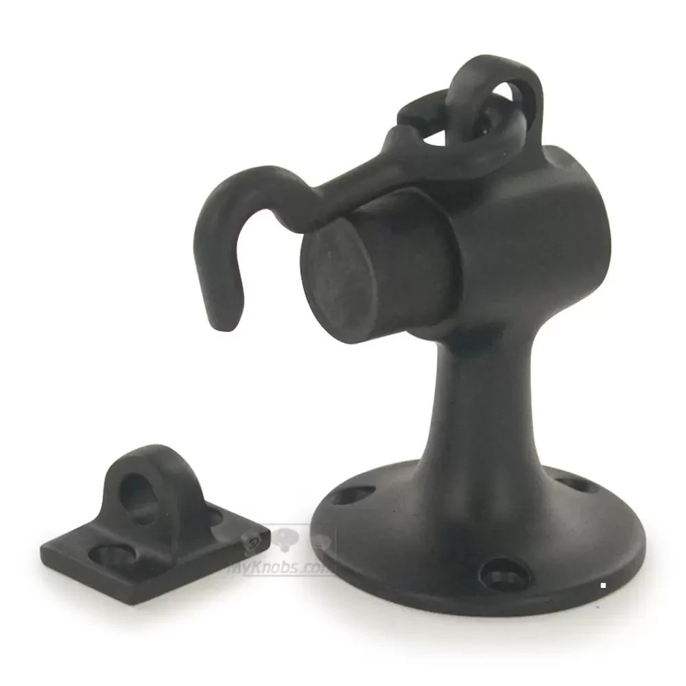 Deltana SAHF358U19 Floor Mount Bumper w/ Holder, Solid Brass in Paint Black