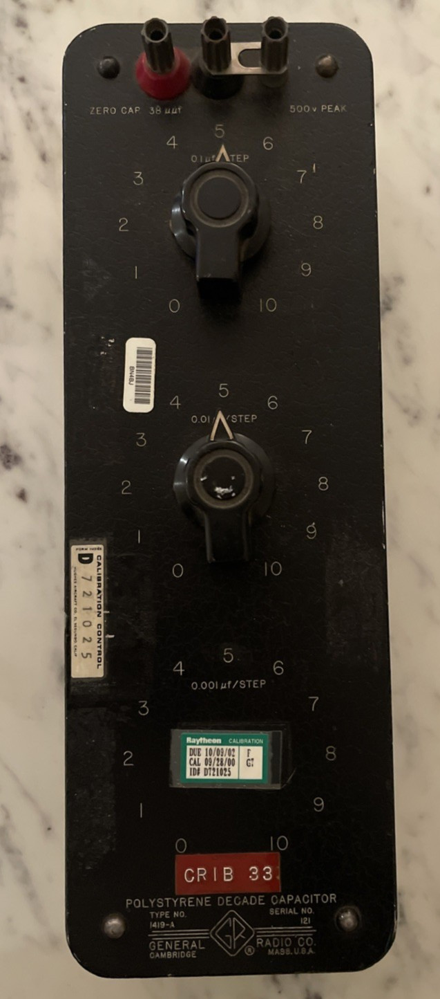 GenRad 1419-A Decade Capacitor USAF Test Equipment Hughes Aircraft Raytheon