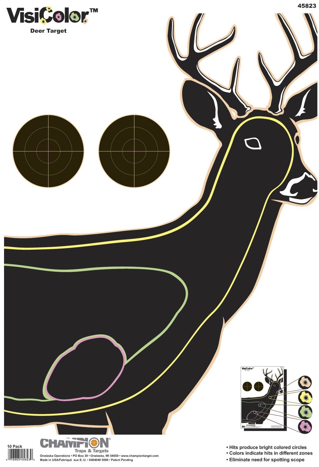 Champion Traps And Targets 1919877 Ctc Visicolor Deer 10Pk
