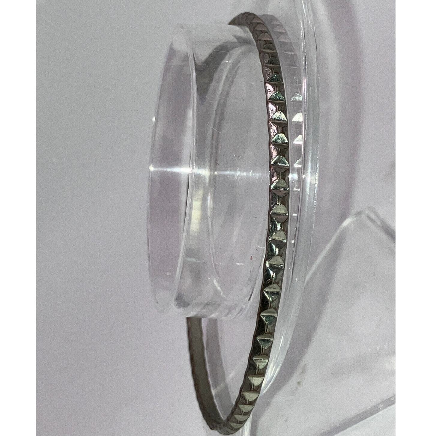 Silver-Tone Stamped Beveled 2.75" Bangle Bracelet!