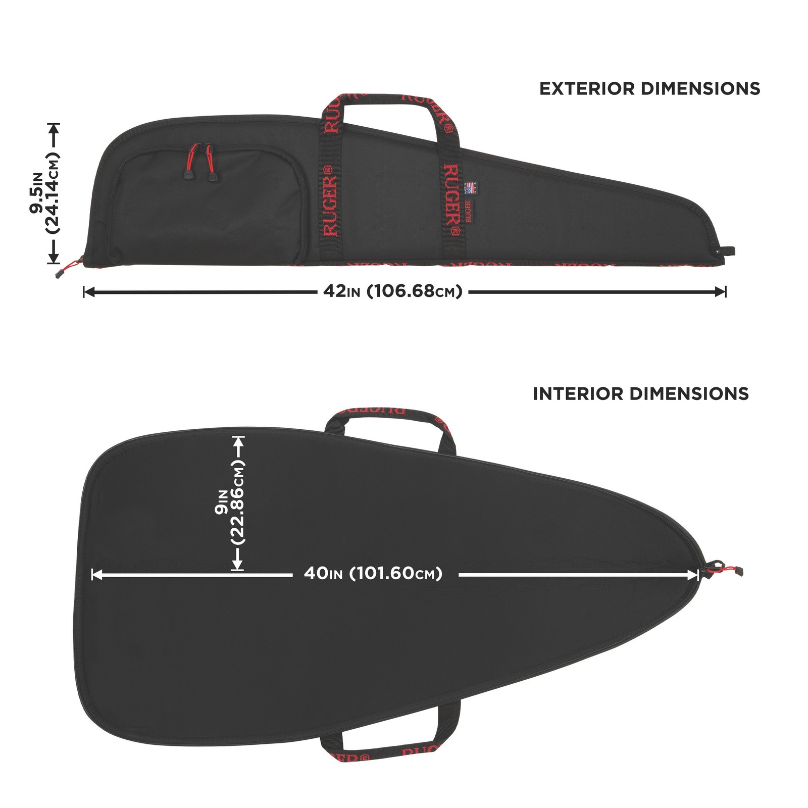 Ruger® 40" Rifle Gun Case, Black
