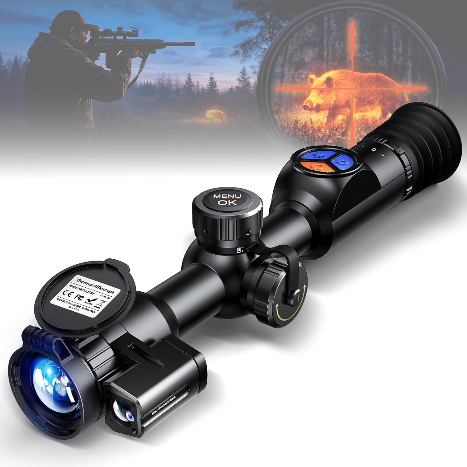 Thermal Riflescope for Hunting High Resolution Night Vision Imaging Scope GRS225