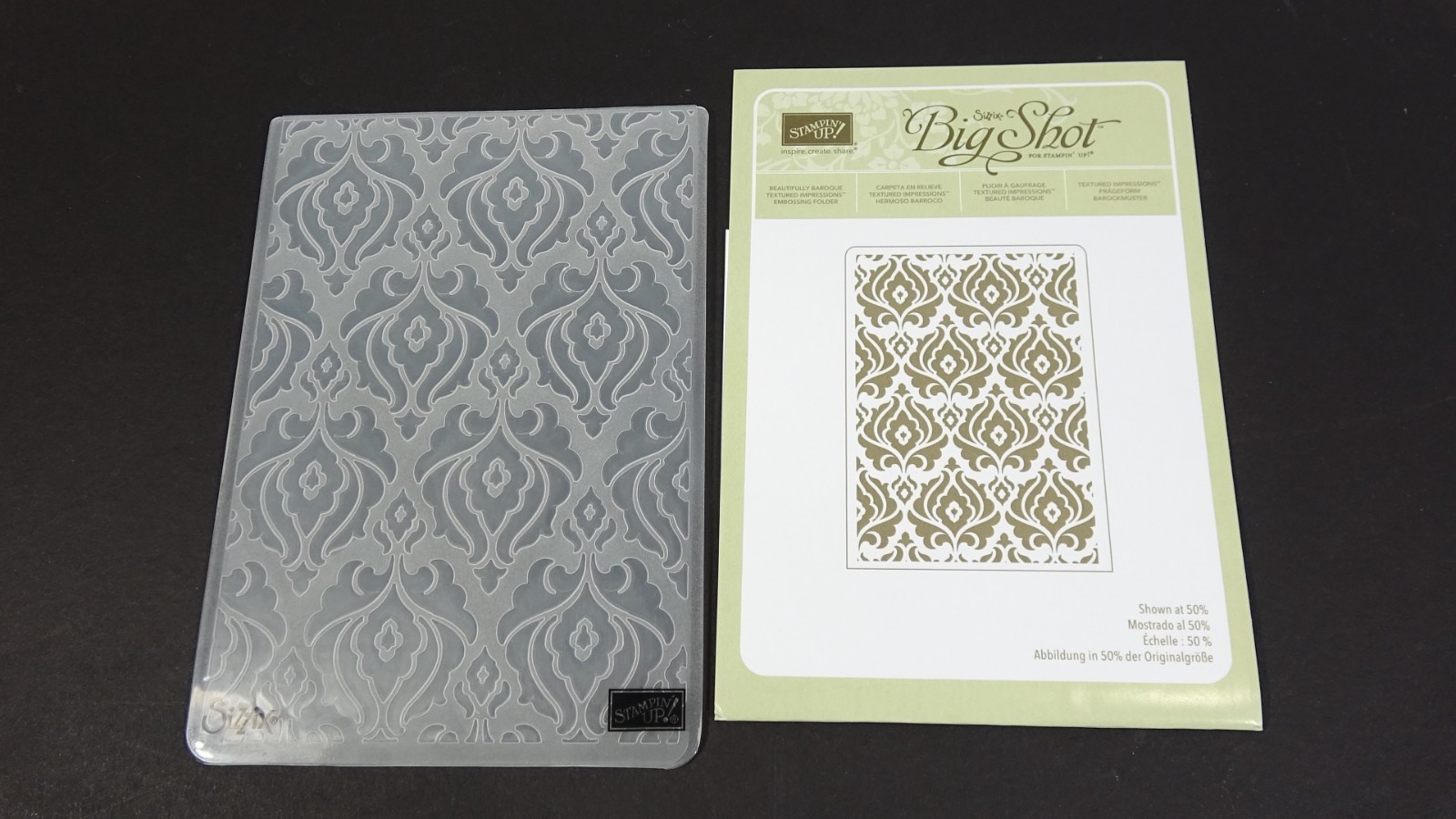 Stampin' Up Sizzix Big Shot Embossing Folder Beautifully Baroque 130917
