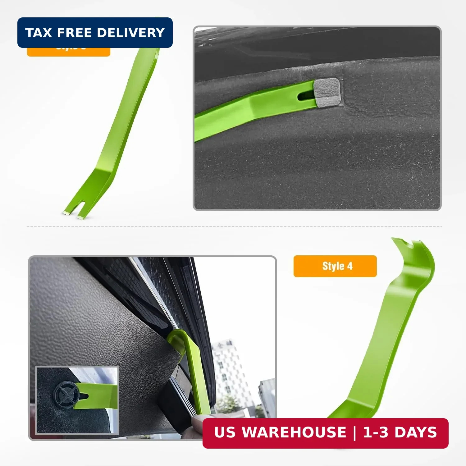 5PCS Auto Trim Removal Tool Kit No Scratch Car Dash Panel Fastener Remover