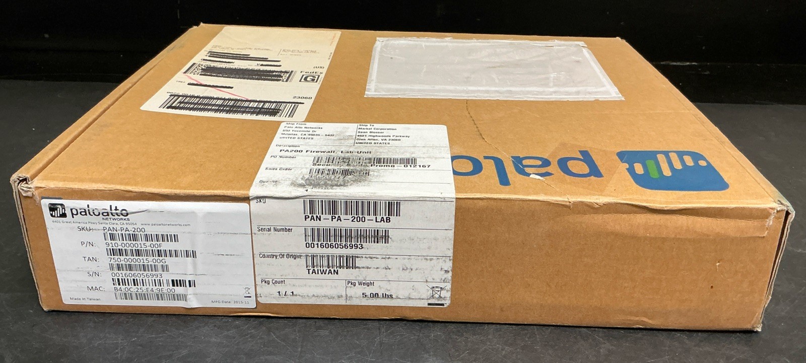 Palo Alto Networks PA-200 Firewall Lab Unit