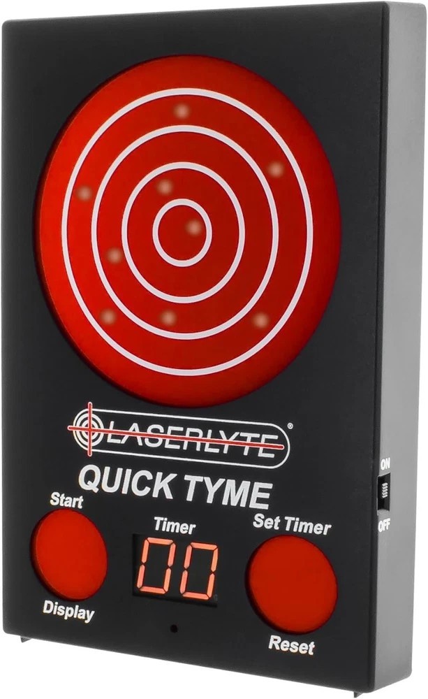 LaserLyte Quick Tyme Laser Trainer Target with Point of 6.50", Black / Red