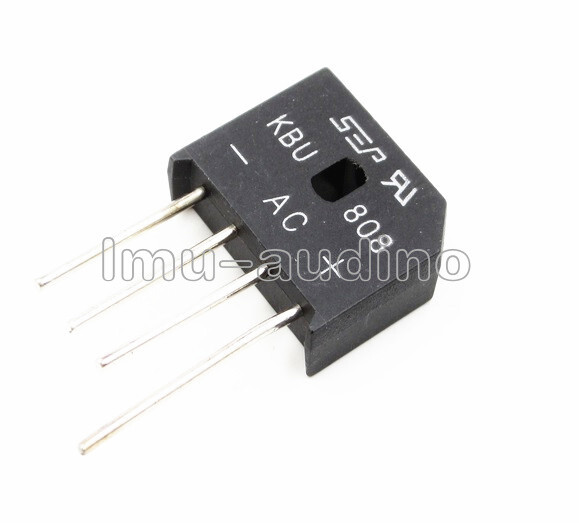 5PCS KBU808 SIP-4 KBU-808 8A 800V Bridge Rectifier KBU808 NEW
