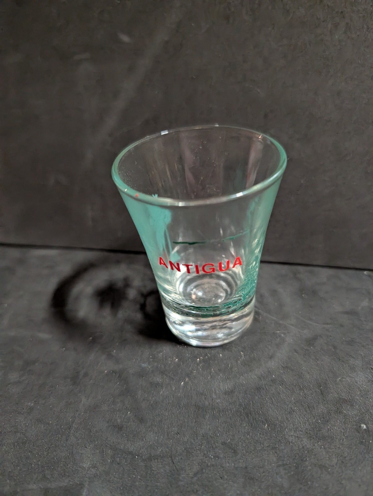 ANTIGUA WEST INDIES SOUVENIER SHOT GLASS NICE!