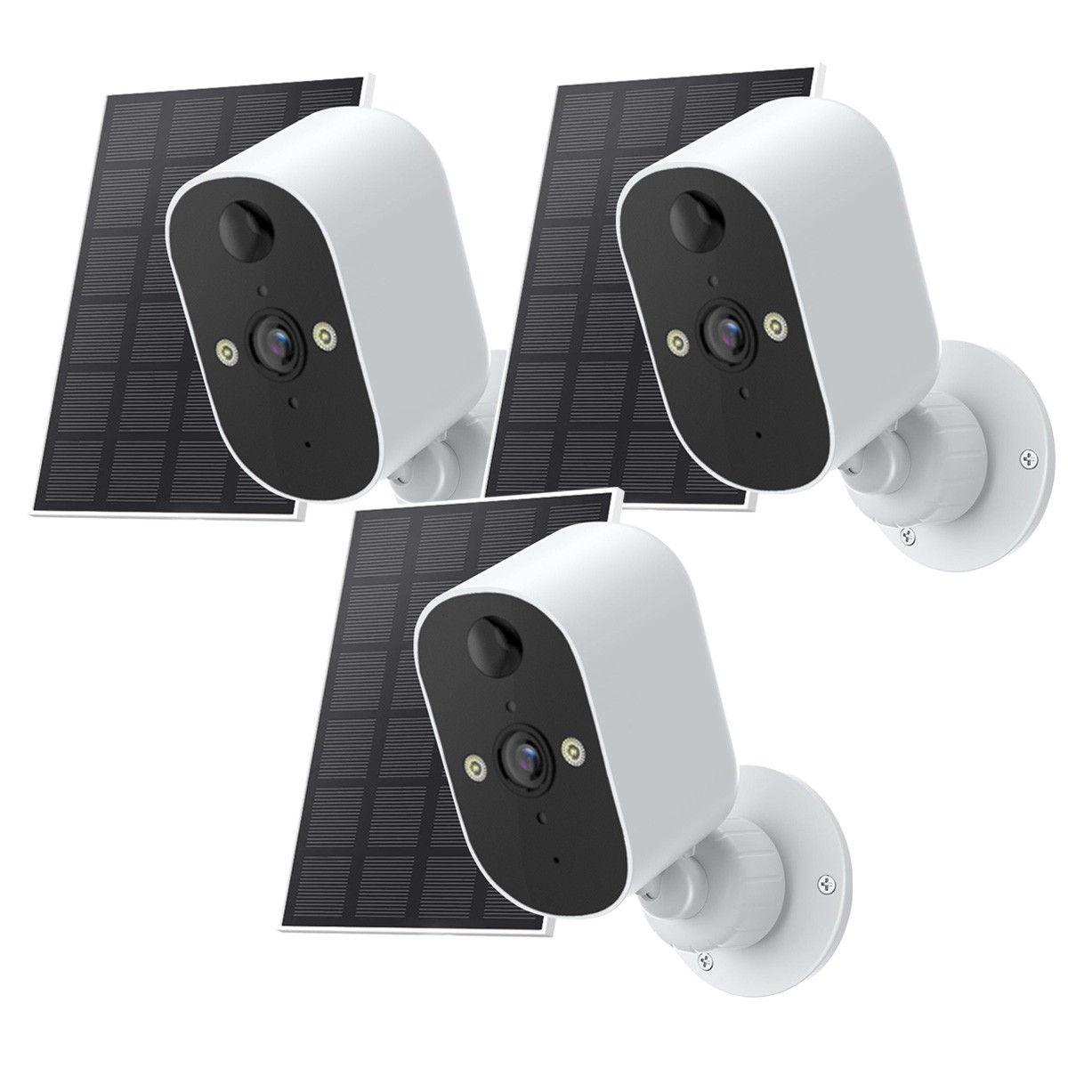 XVIM 3PK Wireless Solar Battery Camera WiFi 1080P Outdoor Security Camera System