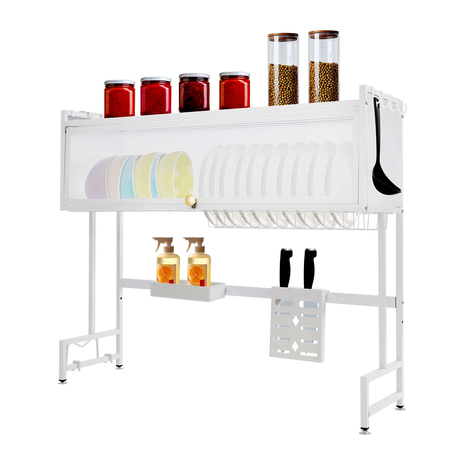 Over Sink Dish Drying Rack, Sink Drainer Rack, Organized Drying Rack for Dishes