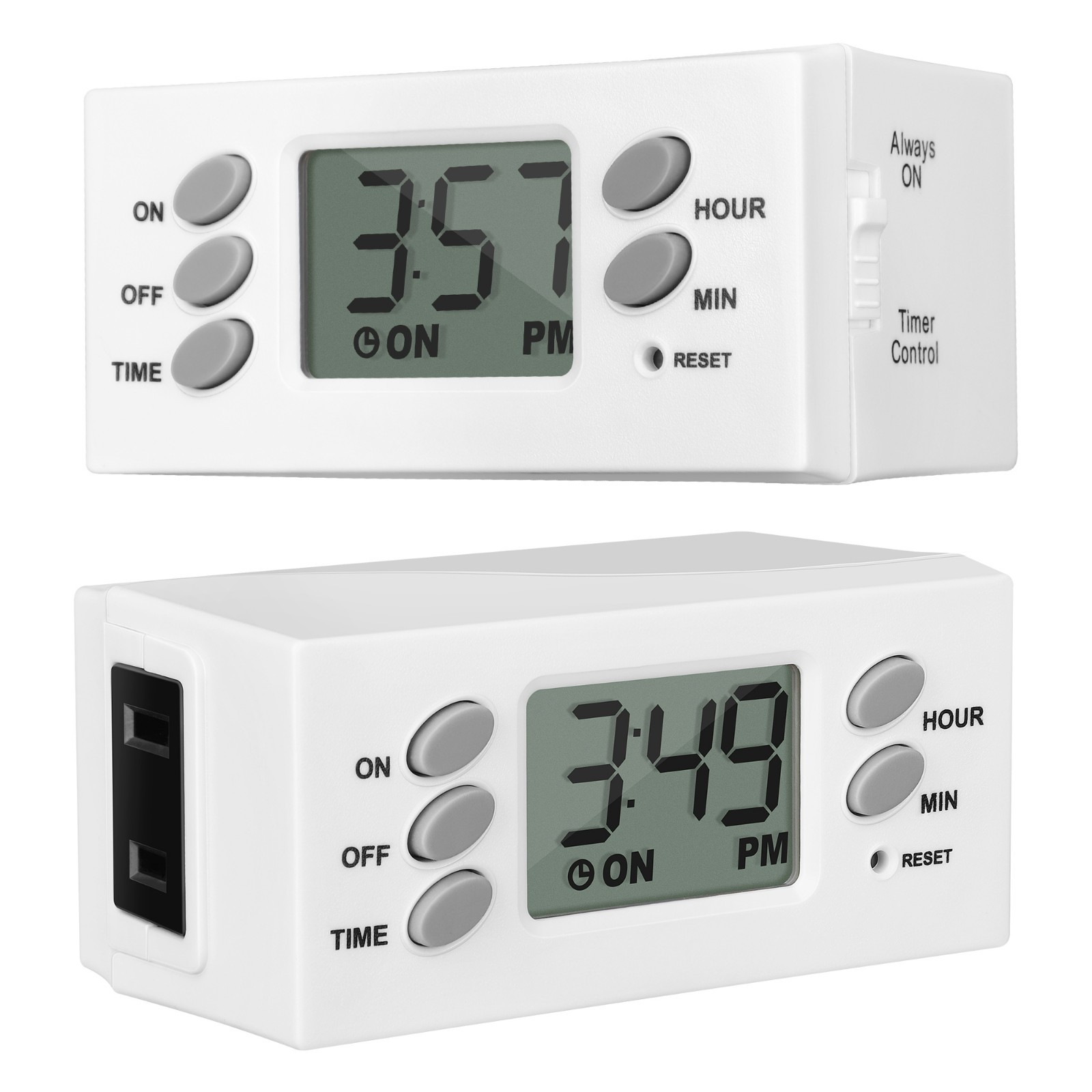 DEWENWILS 24 Hour Outlet Timer, 125V 15A 1000W Timers, Digital Light Timer, 2 PC