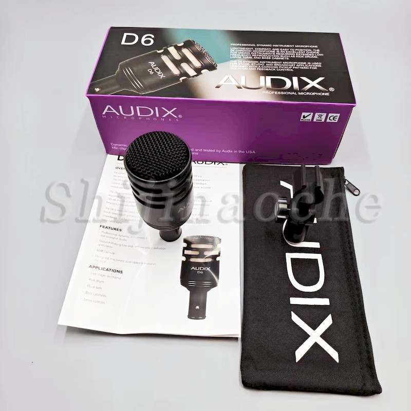 Audix D6 Professional Dynamic Kick Drum Microphone for Stage Studio US