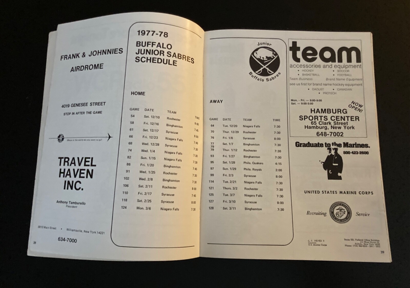 1970’s Buffalo Sabres - Jr. Sabres Program