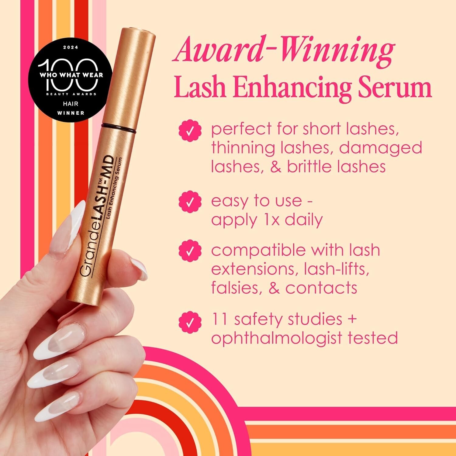 GrandeLASH-MD Lash Enhancing Serum Full Size .14oz No Box