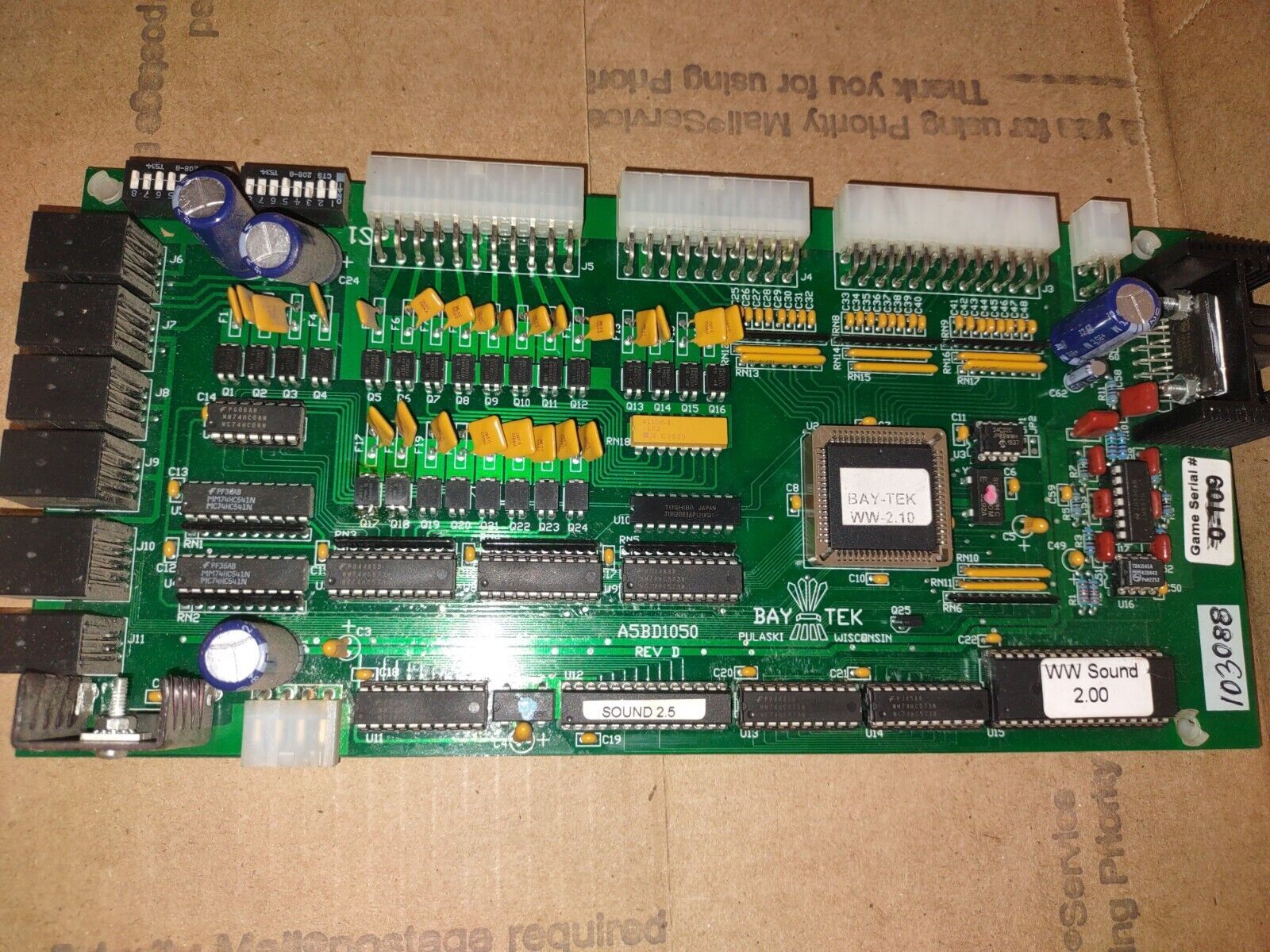 wonderwheel arcade redemption main pcb #325