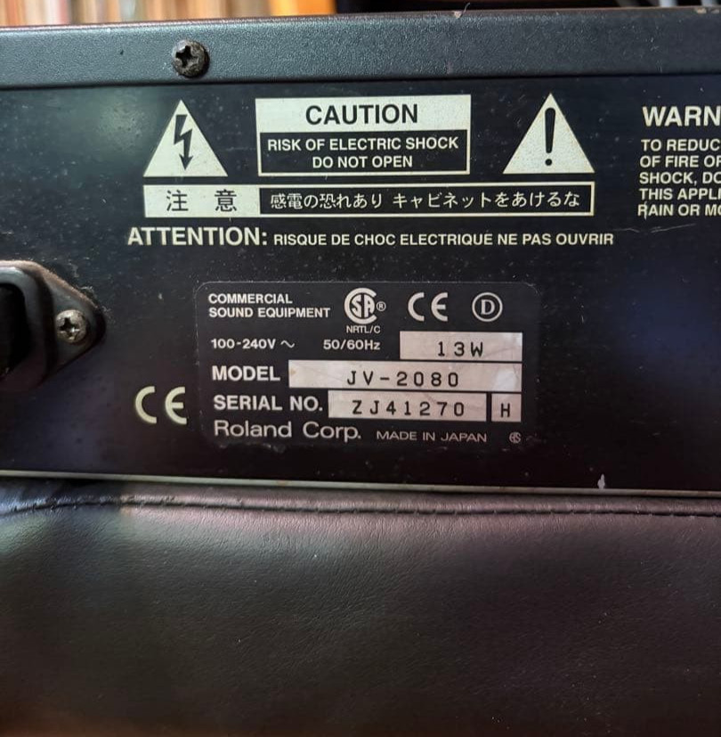 Roland JV-2080 Synth Module Rack LCD Excellent Tested Working from Japan