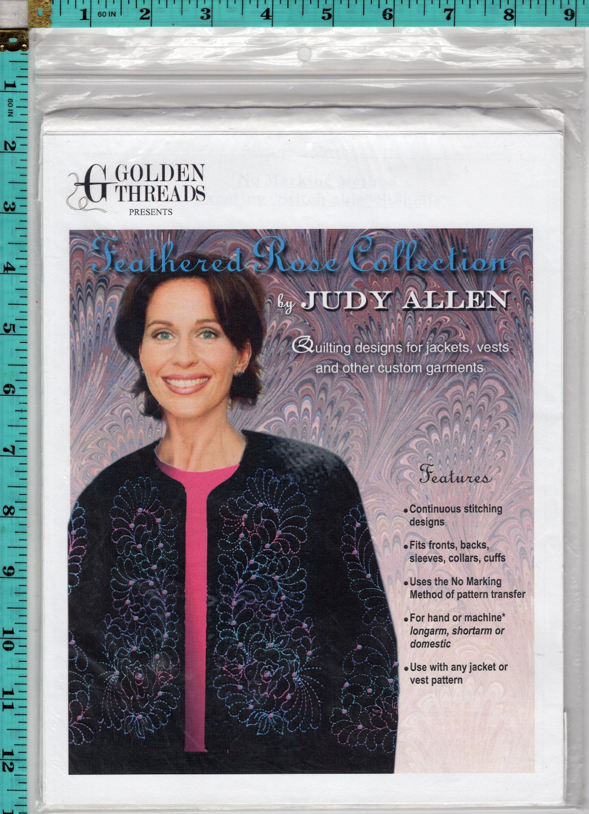 Feathered Rose Collection by Judy Allen ©2003 Golden Threads Jacket Quilt Design