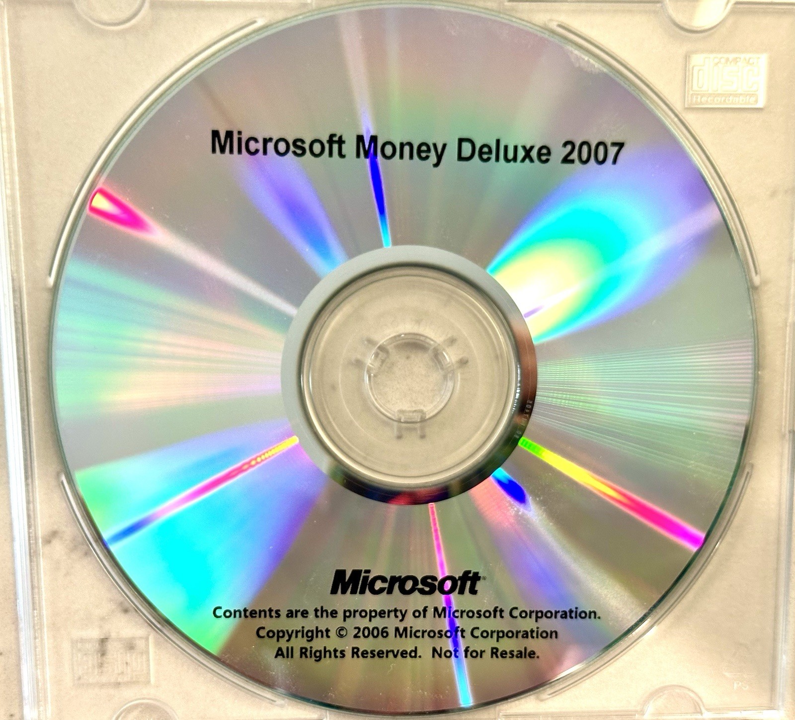 Microsoft Money 2007 -Deluxe Edition Software CD-ROM only.