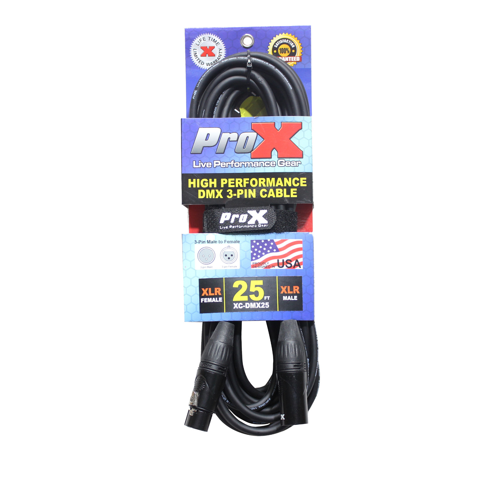 20 DMX Cables 3 Pin 25ft DMX High Performance Lighting Cable by Prox