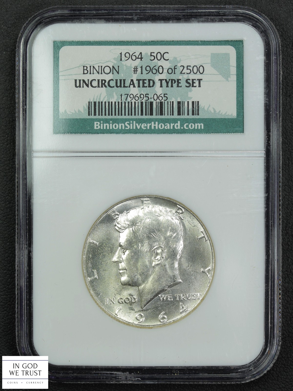 4-Coin Binion Hoard Uncirculated Silver Type Set NGC MS UNC