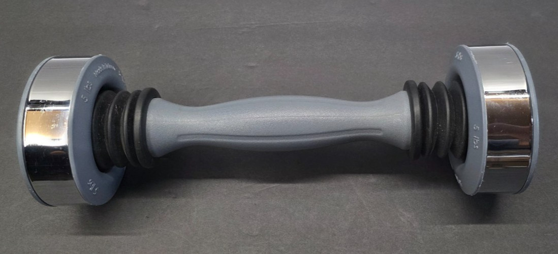 Shake Weight 5 lb Dumbbell  Dynamic Inertia Fitness Weights Gray