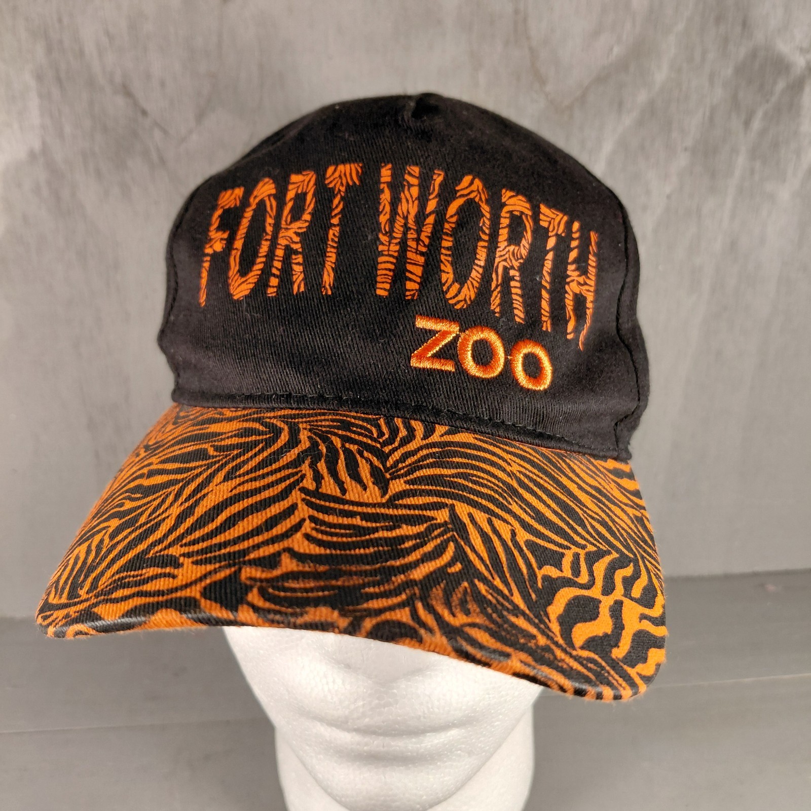 Fort Worth Zoo Childs Kid Youth Cap Hat Tiger Stripe/Black Adjustable