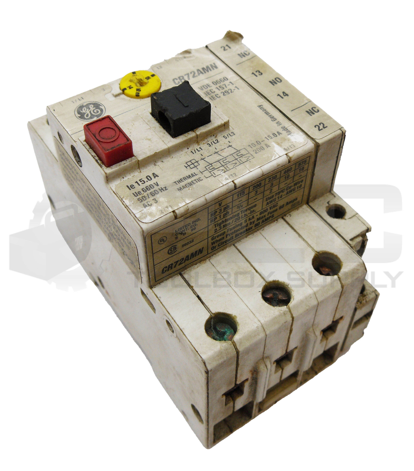 GENERAL ELECTRIC CR72AMN MANUAL MOTOR CONTROLLER 600V CR72AXA11