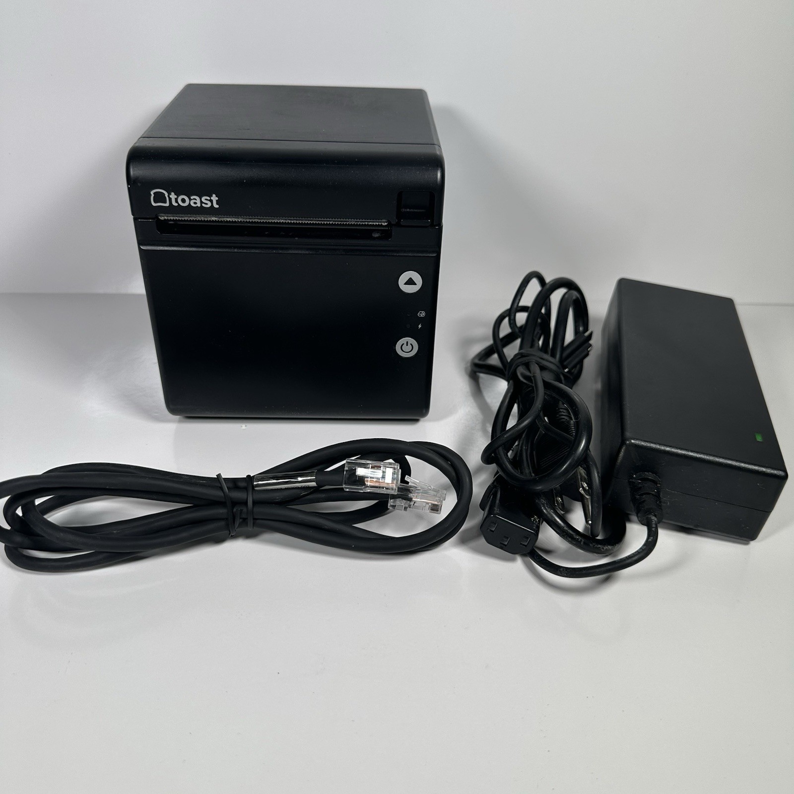 Toast Flex POS TP200 Thermal Receipt Printer  w/ Ethernet Cables & Power Cable