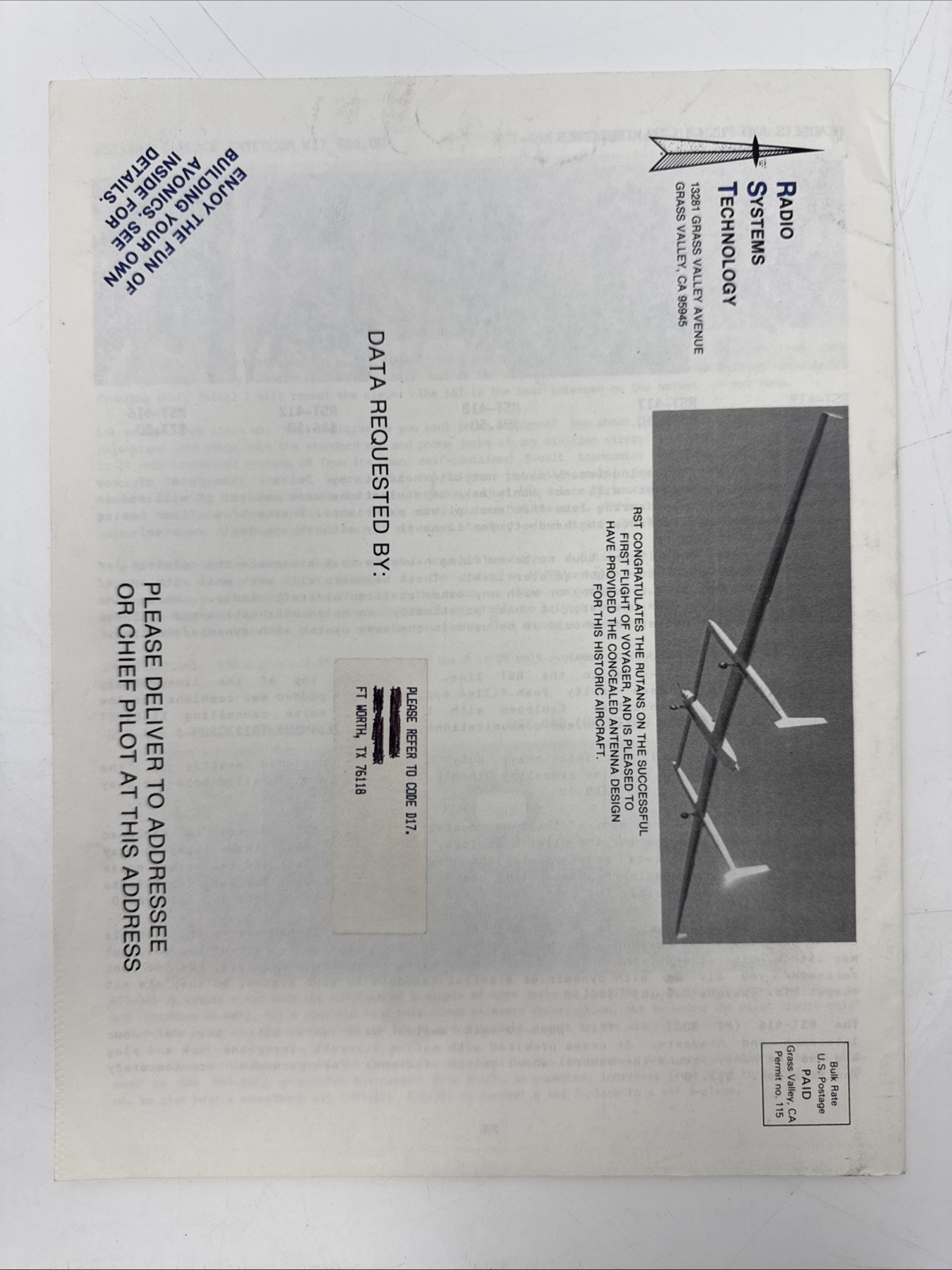 Radio Systems Technology Kit Avionics Catalog Winter Spring 1985