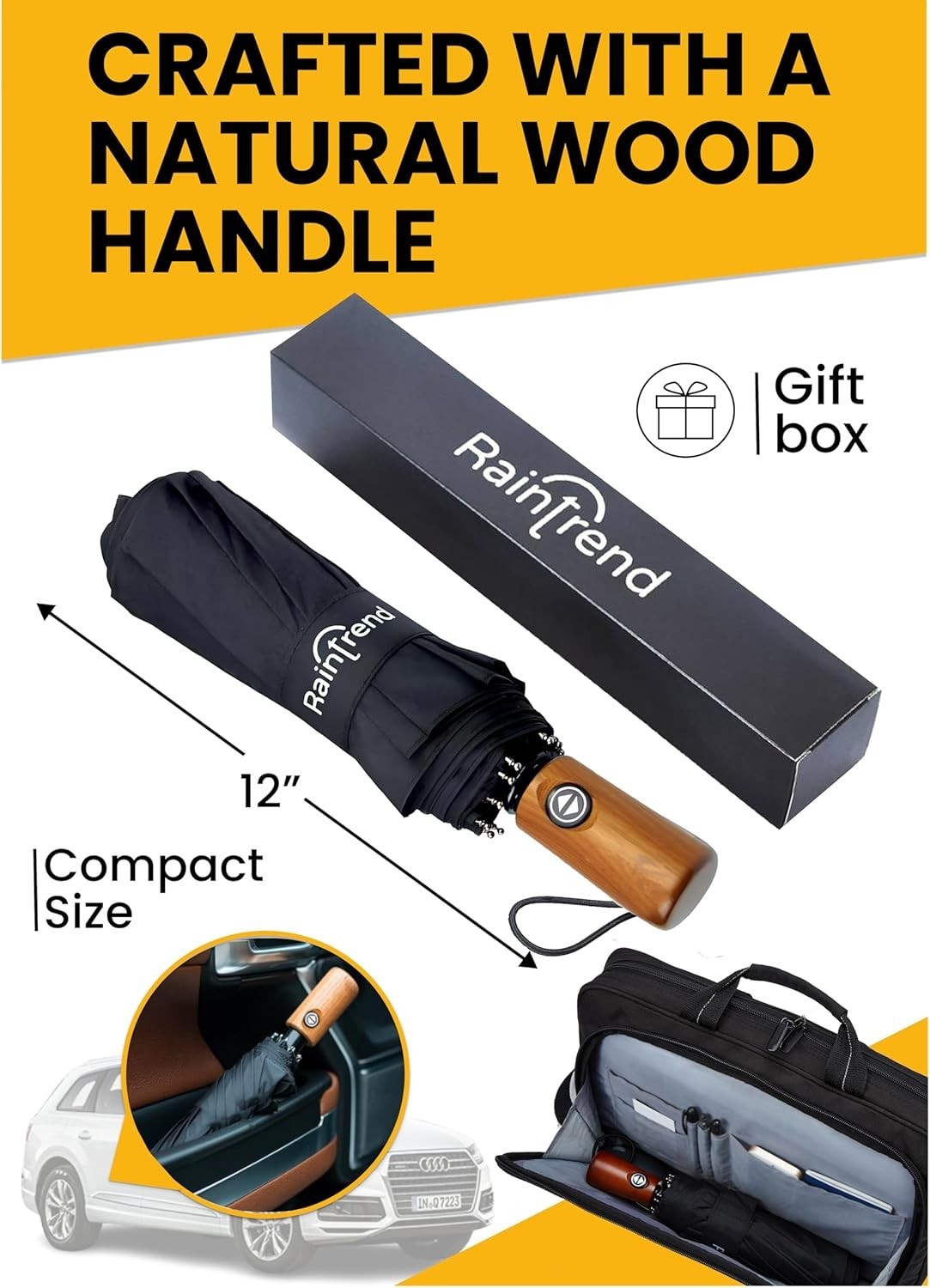 Compact Yet Spacious 2 Pack Windproof Umbrellas - Ideal for Travel Enthusiasts