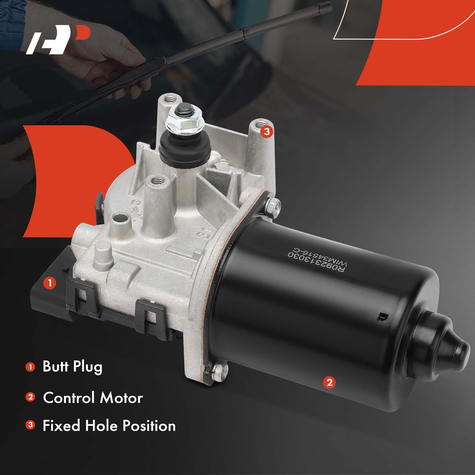 A-Premium Front Windshield Wiper Motor Without Washer Pump Compatible with Kia O