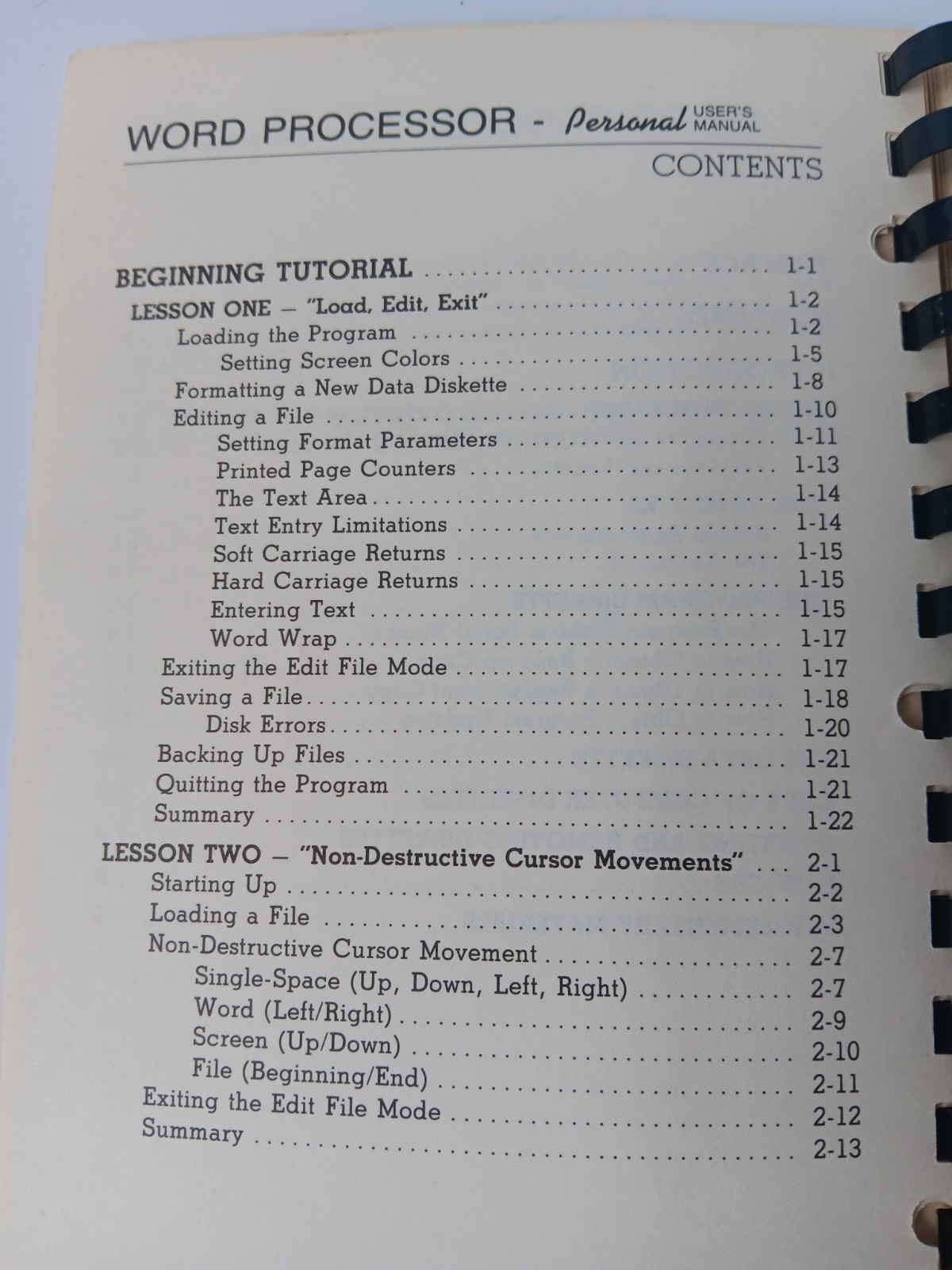 Commodore 64/128 Word Processor Personal Users Manual