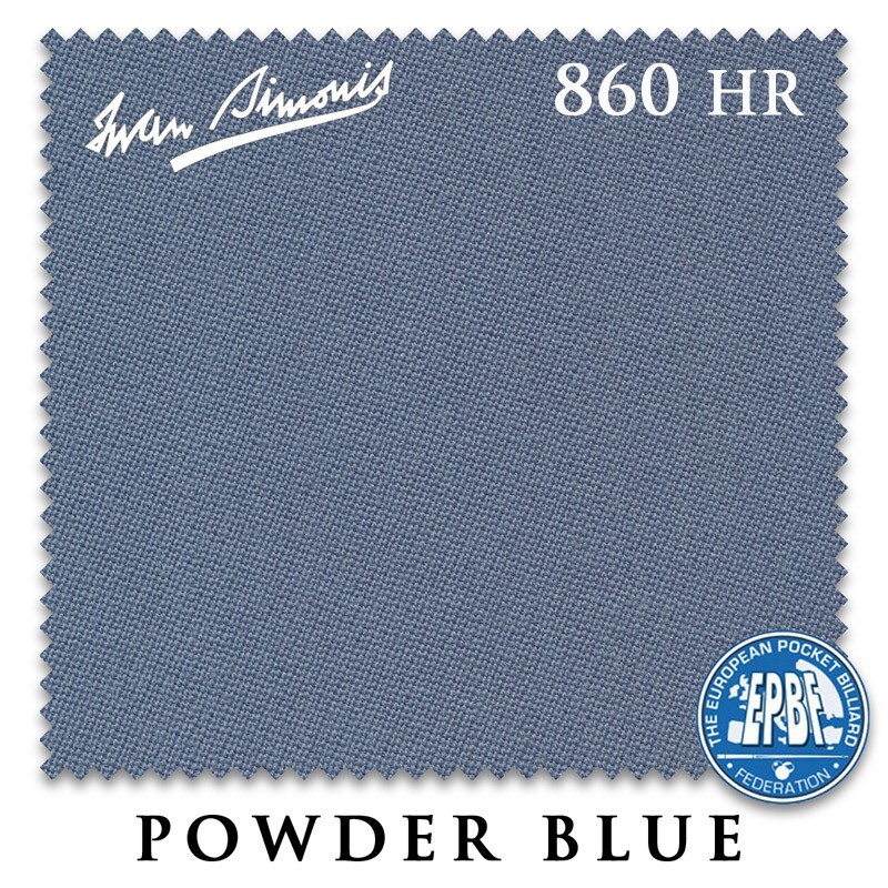 8' Oversized Simonis 860HR Pool Table Cloth - Powder Blue - AUTHORIZED DEALER