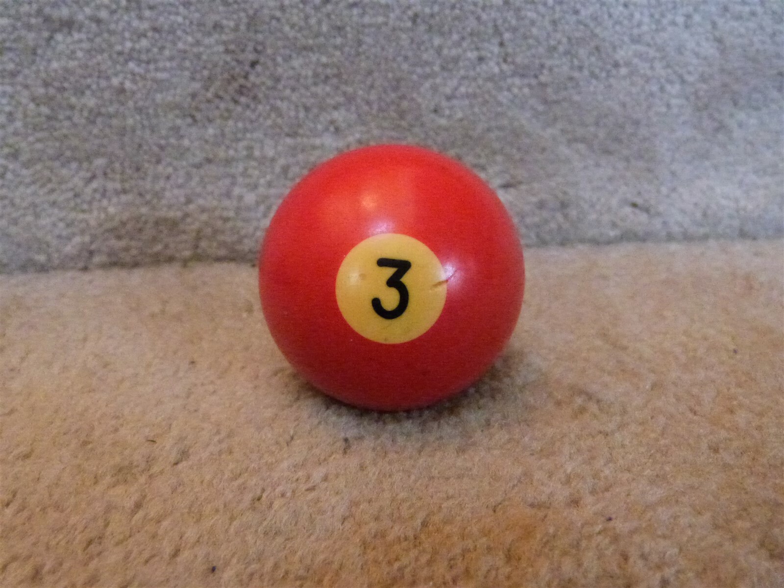 VINTAGE Snooker Billiard REPLACEMENT 2.25" RED No. 3 Ball