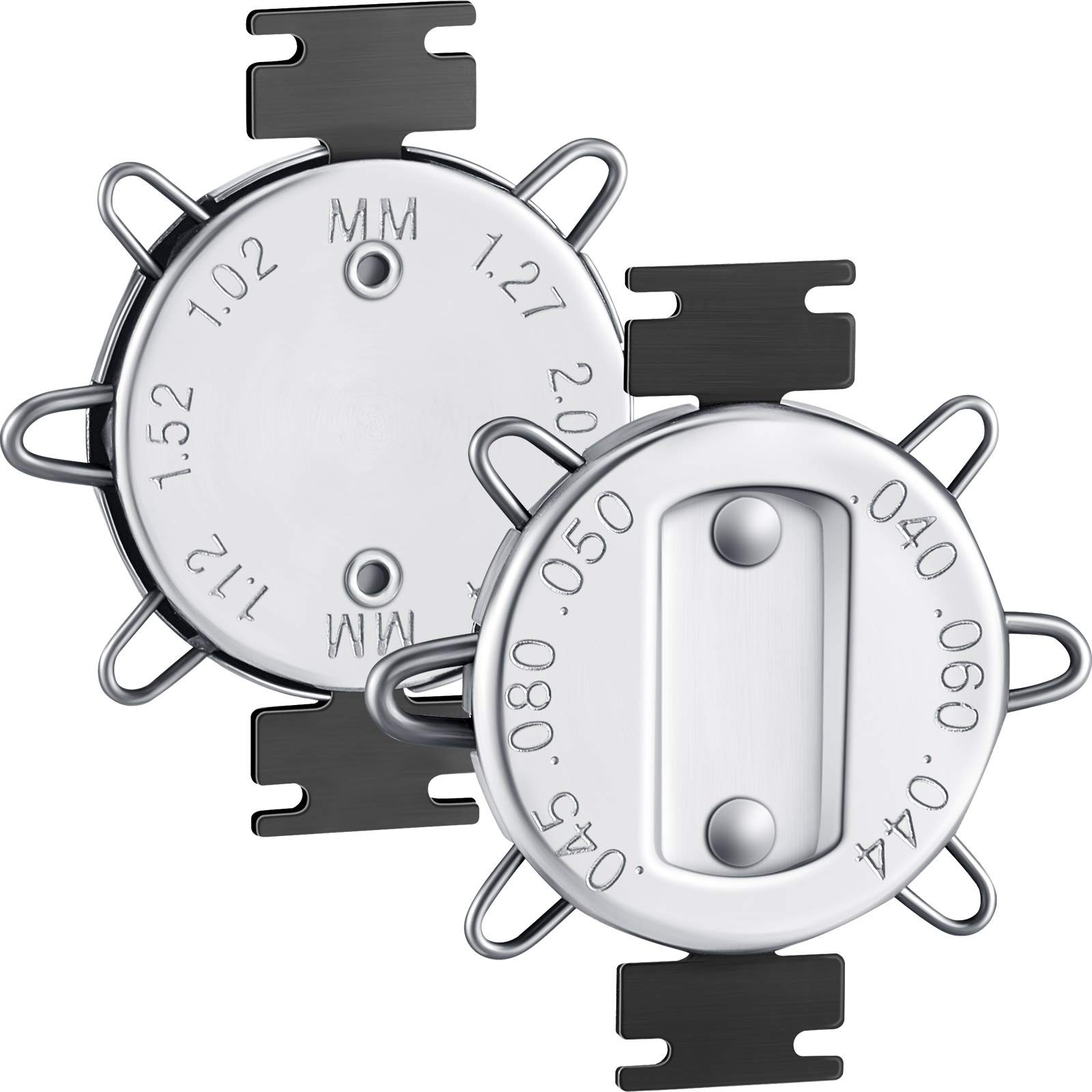 2 Pieces Spark Plug Gap Gauge Tool Spark Plug Gauge Measuring Tool Metric Sta...