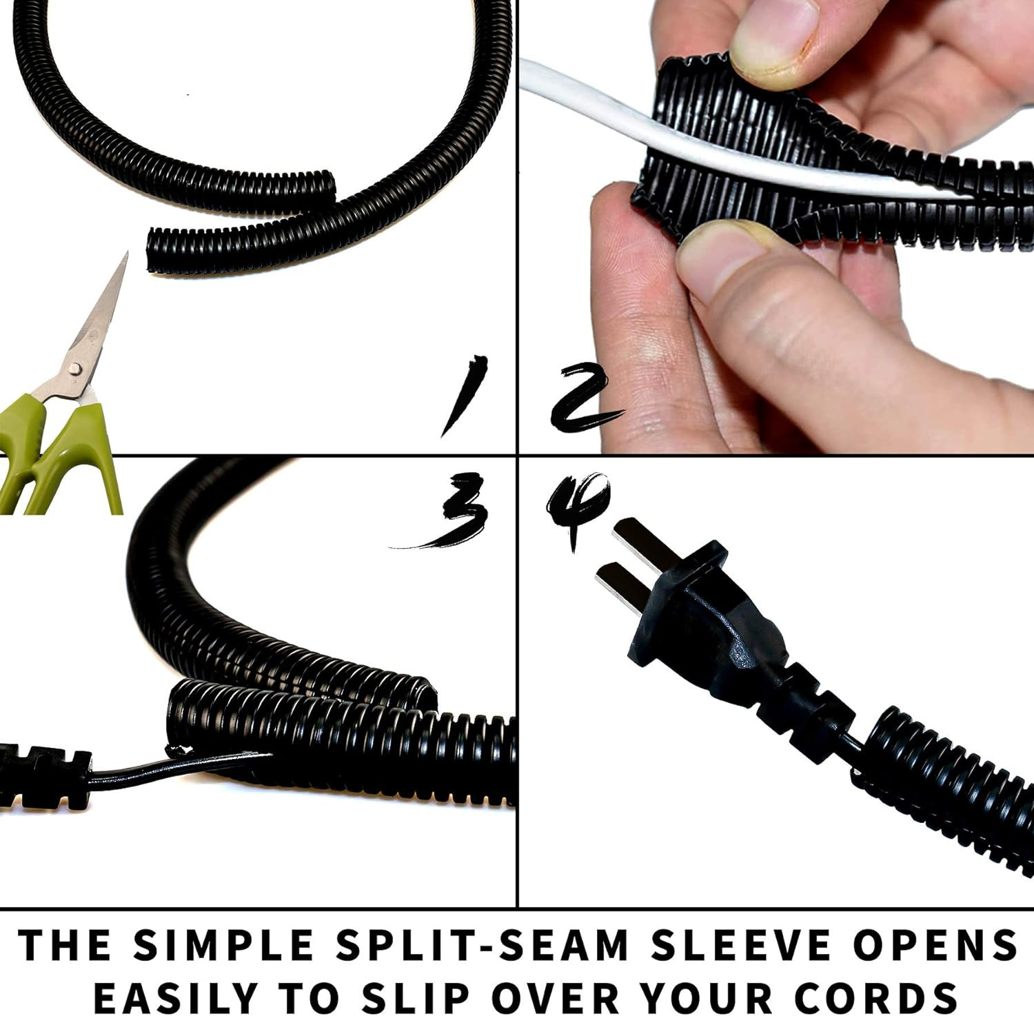 30 Ft Dog Cat Cord Protector Electric Wires Covers Wire Loom Tubing Protect Wire