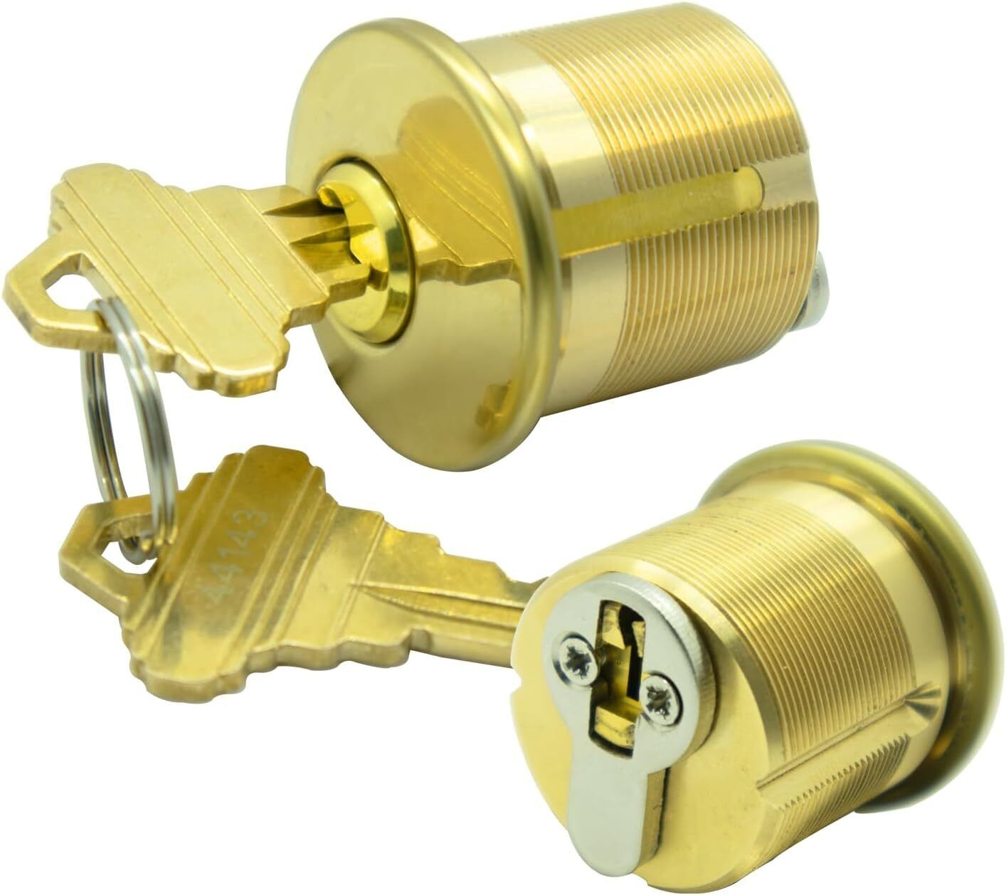 2Set Mortise Door Cylinder Lock Replacement 1 1/8" SC1 Keyway Mortise Cylinder