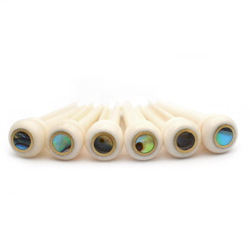 30x Guitar Bone Pin String Peg Abalone shell Dot luthier bridge saddle nut H03