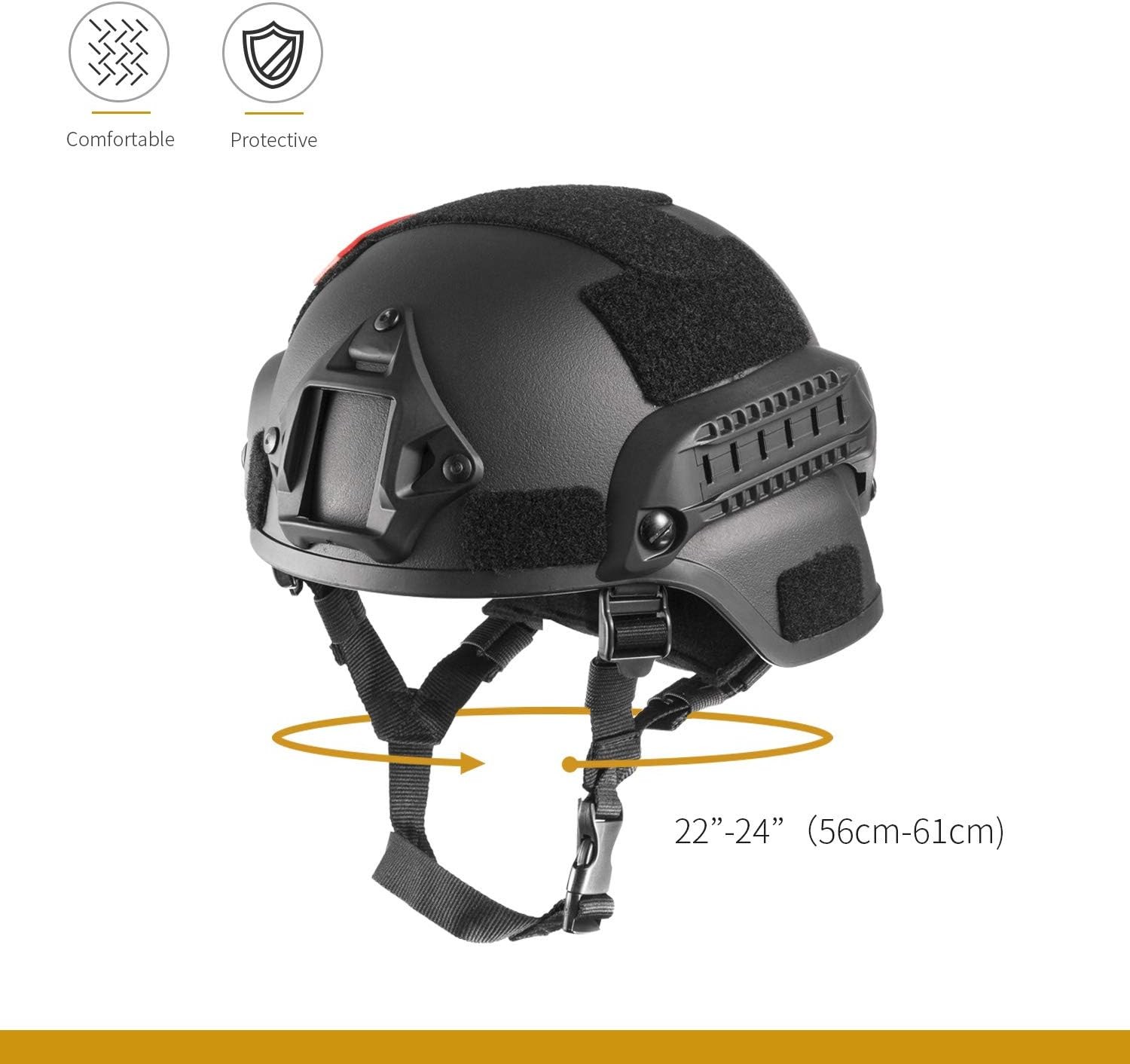 Airsoft Helmet MICH 2000, 3mm ABS Adjustable ACH Tactical Combat Helmet