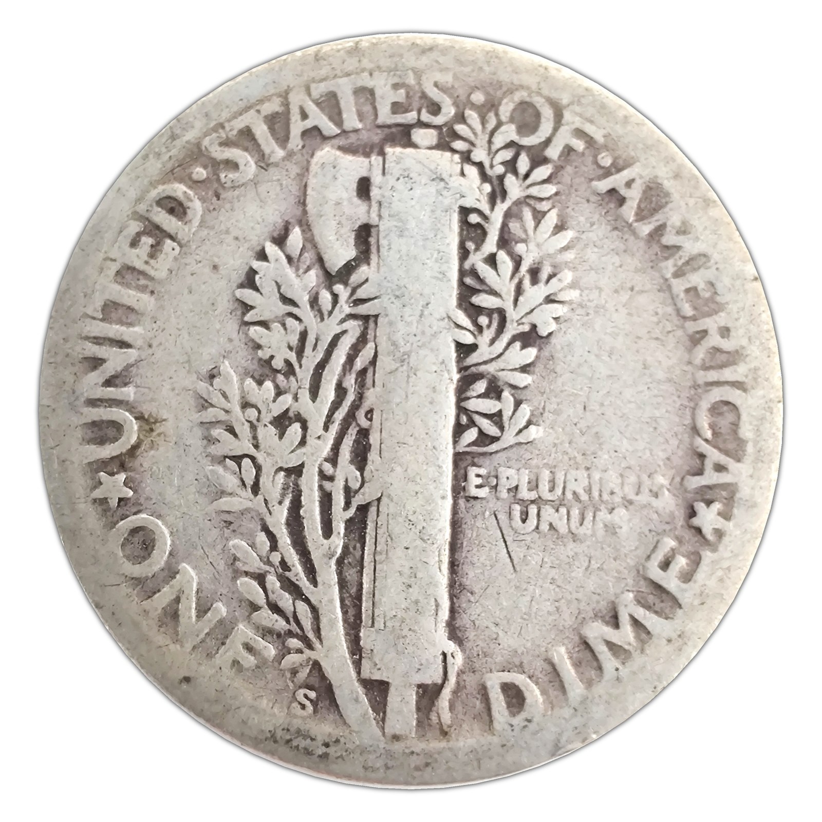 1924-S Mercury Dime G Good 90% Silver