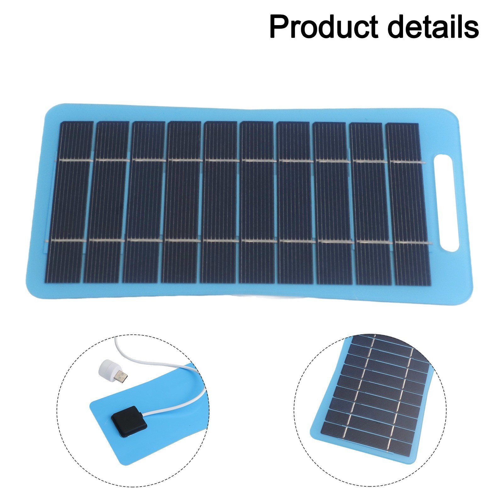 Portable 5W5V Solar Charger Efficient USB Charging for Mobile Devices Anywhere