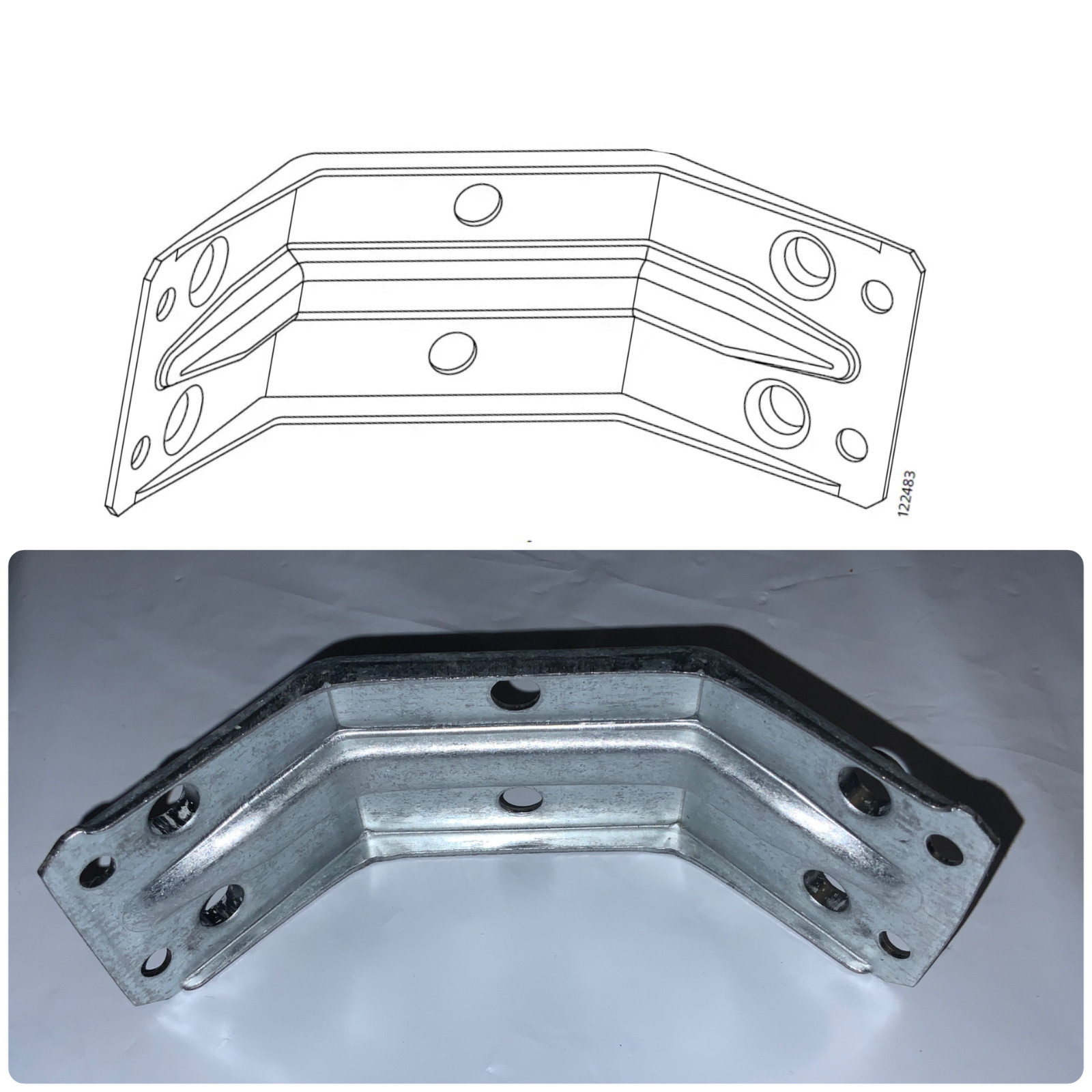 1 - IKEA 122483 Corner Mount Bracket Angled for Table Leg Bjursta Stornas