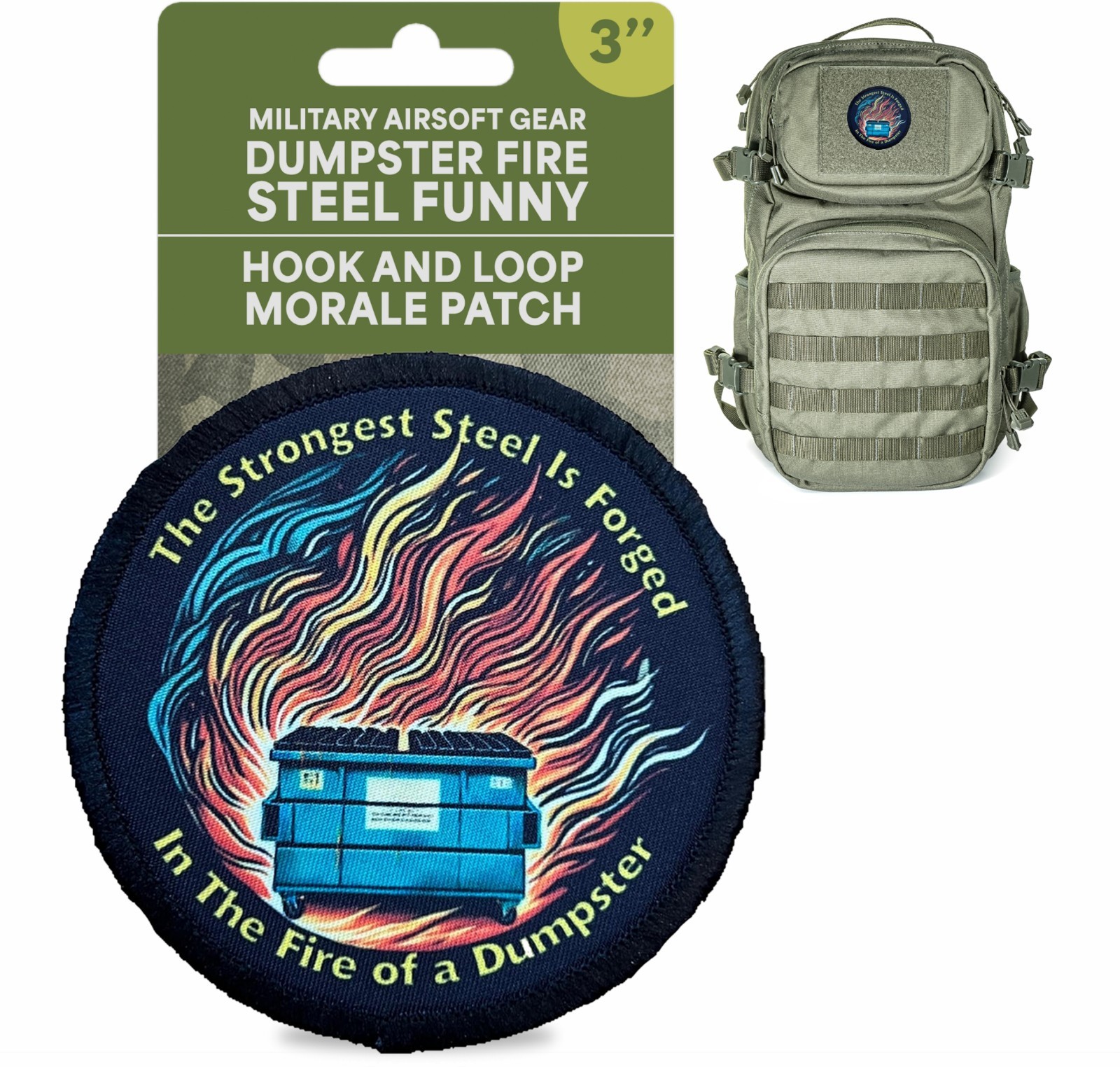 Pickleball Court Morale Patch | 2x3 hook and loop tactical patch