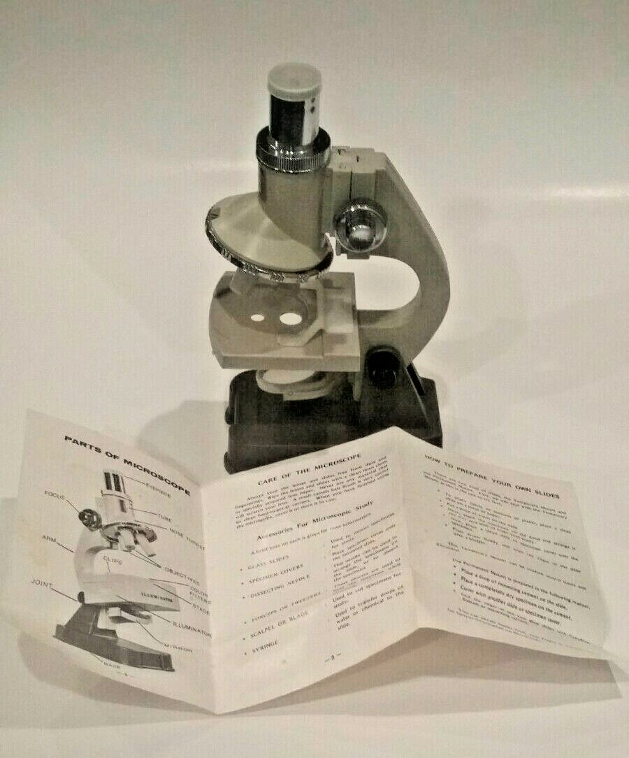 Imco 29 Piece Microscope Lab Kit, 3 lens turrets, 1980