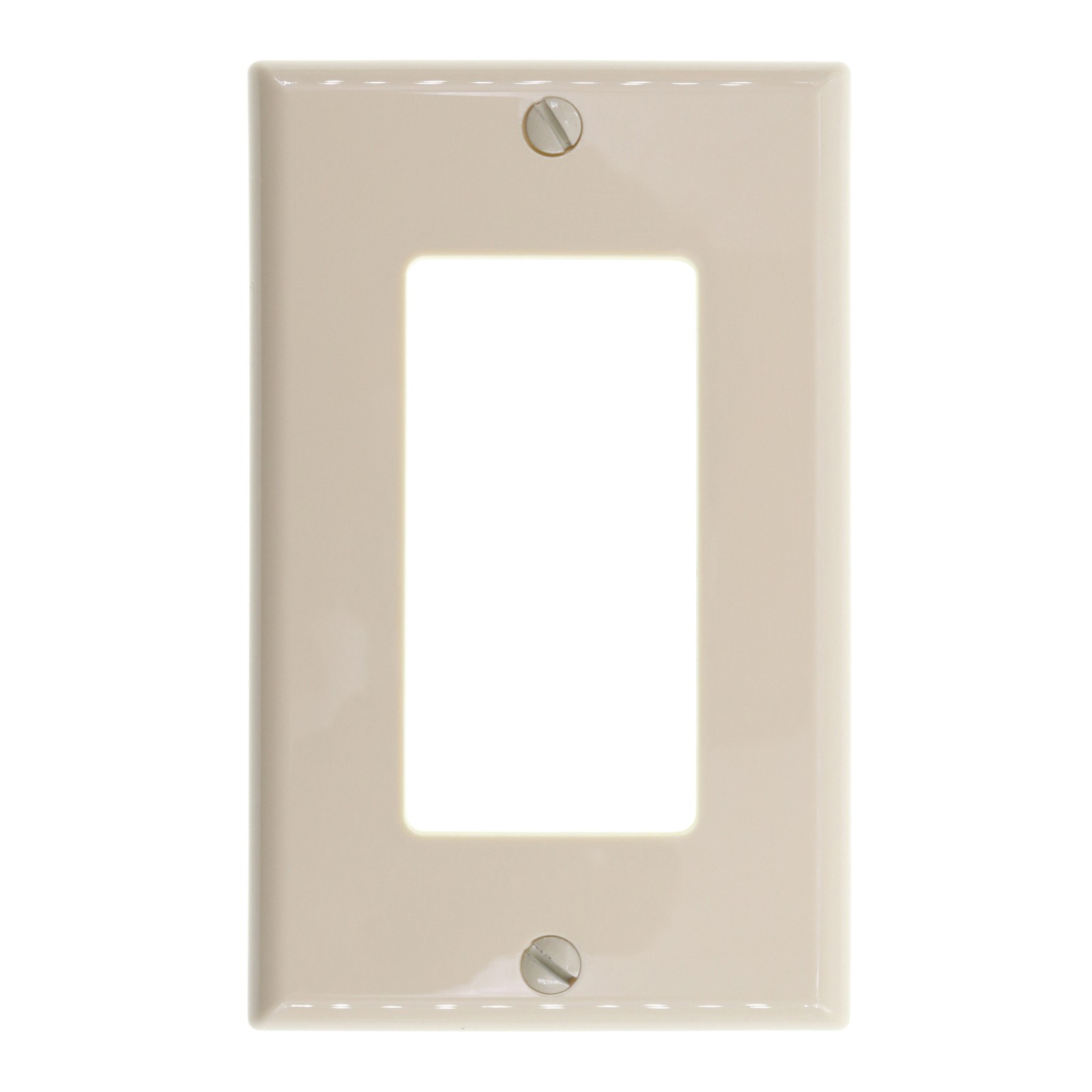 LEVITON 80401-NI DECORA GFCI SWITCH DEVICE WALLPLATE, 1-GANG, IVORY, (20-PACK)