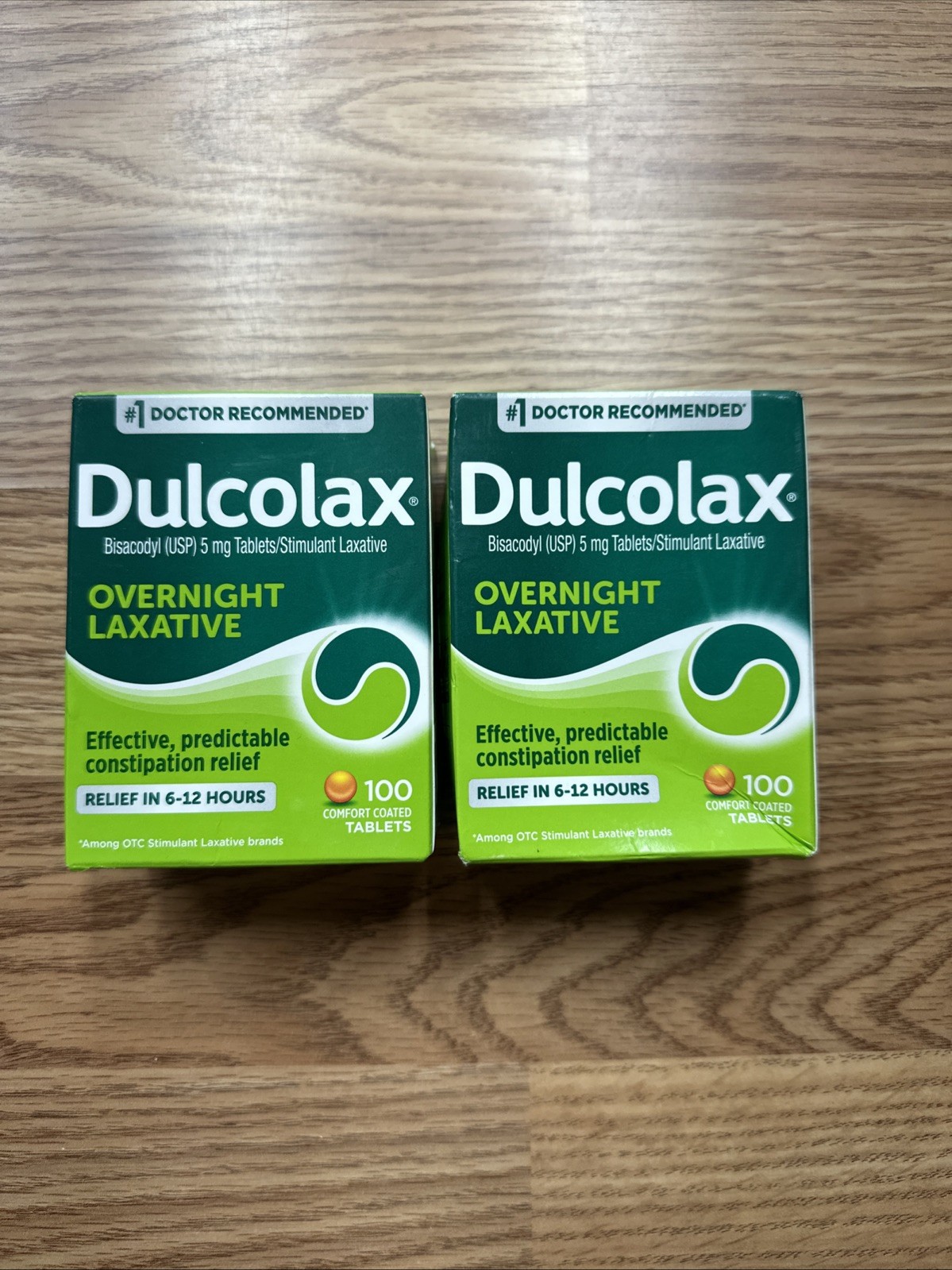 2 X Dulcolax Overnight Laxative 100 tablets Constipation Relief EXP 7/2027